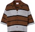 Details for Burberry SS23 Striped Print Cuban Collar Short Sleeve Shirt Dark Birch Brown 80678831