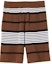 Buy Burberry SS23 Striped Printed Mid-Rise Casual Shorts Dark Birch Brown 80678871