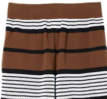 Shop Burberry SS23 Striped Printed Mid-Rise Casual Shorts Dark Birch Brown 80678871