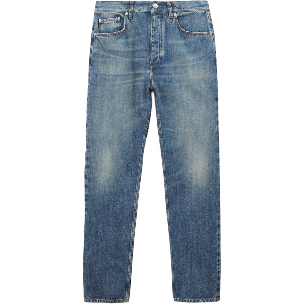 Burberry SS23  Tapered Distressed Button Pocket Jeans Blue 80715471