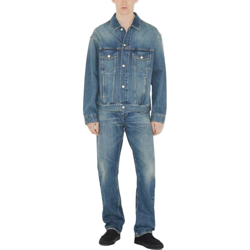 Lookbook Burberry SS23  Tapered Distressed Button Pocket Jeans Blue 80715471