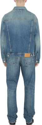 Burberry SS23 Tapered Distressed Button Pocket Jeans Blue 80715471 Shop Burberry SS23 Tapered Distressed Button Pocket Jeans Blue 80715471