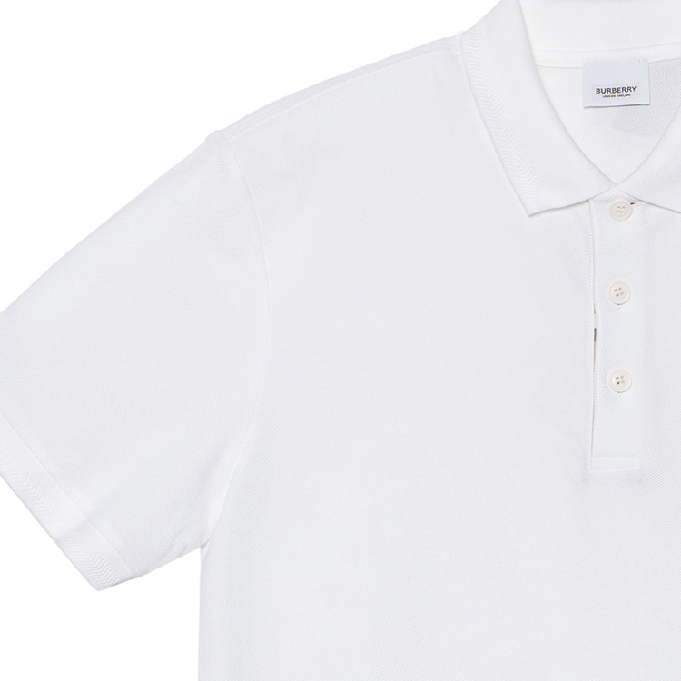 Details for Burberry SS23  White Casual Plain Short Sleeve Polo Shirt. 80675831