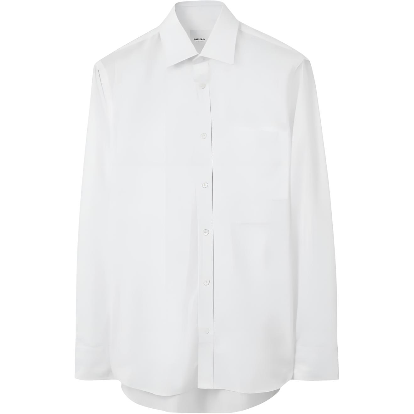 Burberry SS23  White Cotton Single-Breasted Shirt 80659761