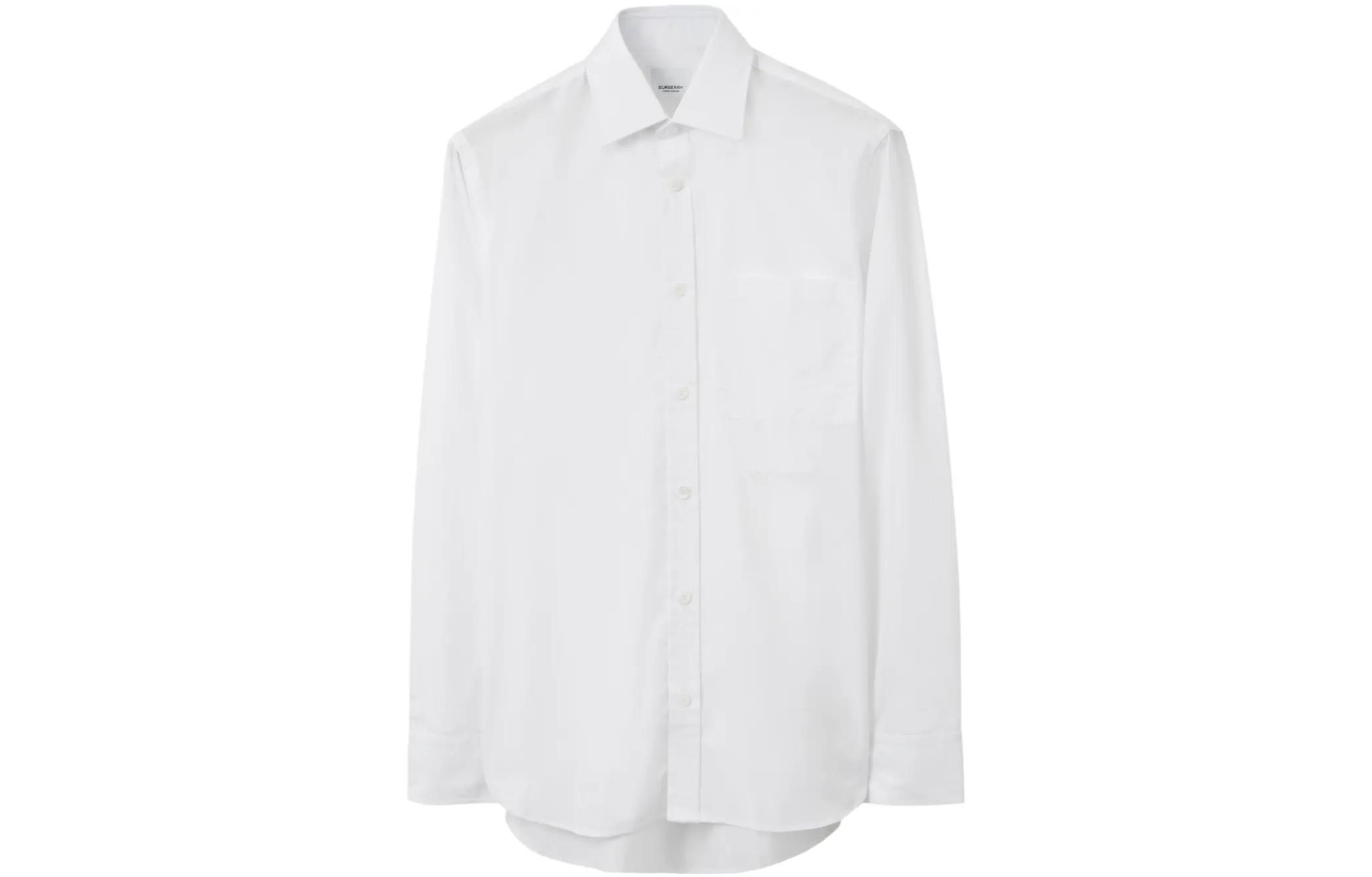 Burberry SS23  White Cotton Single-Breasted Shirt 80659761 圖 2