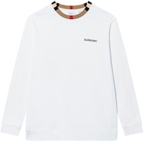 Burberry SS23 White Crewneck Long Sleeve Sweatshirt with Logo Print. 80695311 Burberry SS23 White Crewneck Long Sleeve Sweatshirt with Logo Print. 80695311