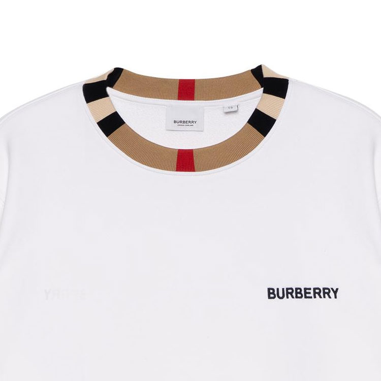 Cheap Burberry SS23 白色長袖圓領印花標誌衛衣 80695311