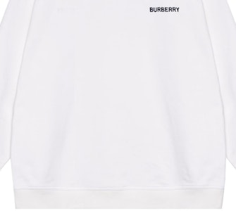 Burberry SS23 白色長袖圓領印花標誌衛衣 80695311 1