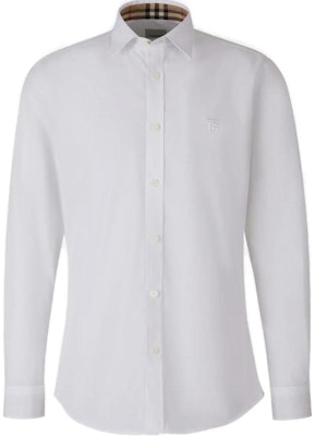 Burberry SS23 White Logo Embroidered Single-Breasted Shirt. 80523691 Buy Burberry SS23 White Logo Embroidered Single-Breasted Shirt. 80523691