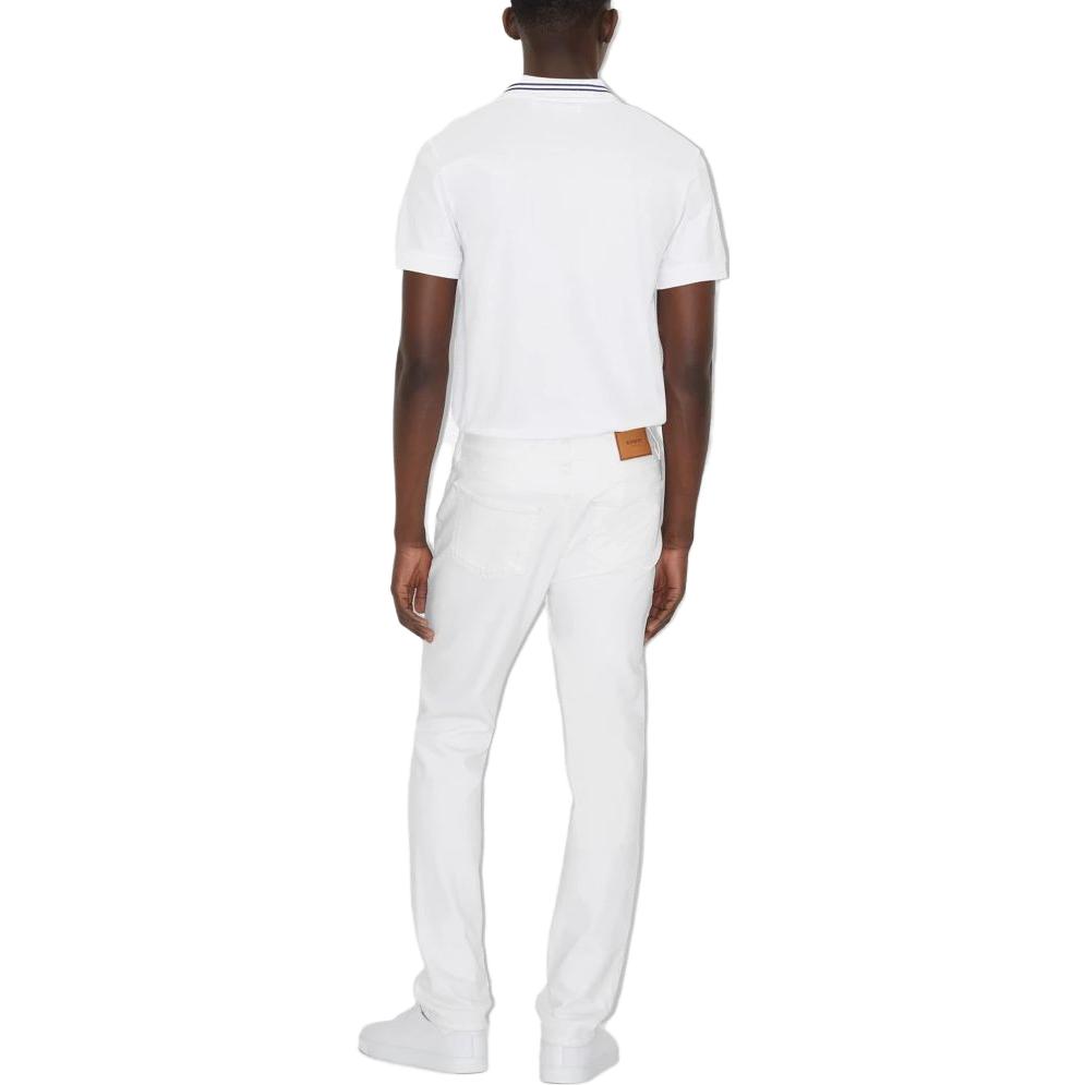 Burberry SS23  White Solid Button-Down Straight-Cut Polo Shirt. 80707741 圖 3