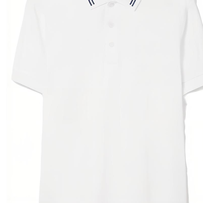 Burberry SS23  White Solid Button-Down Straight-Cut Polo Shirt. 80707741 圖 7