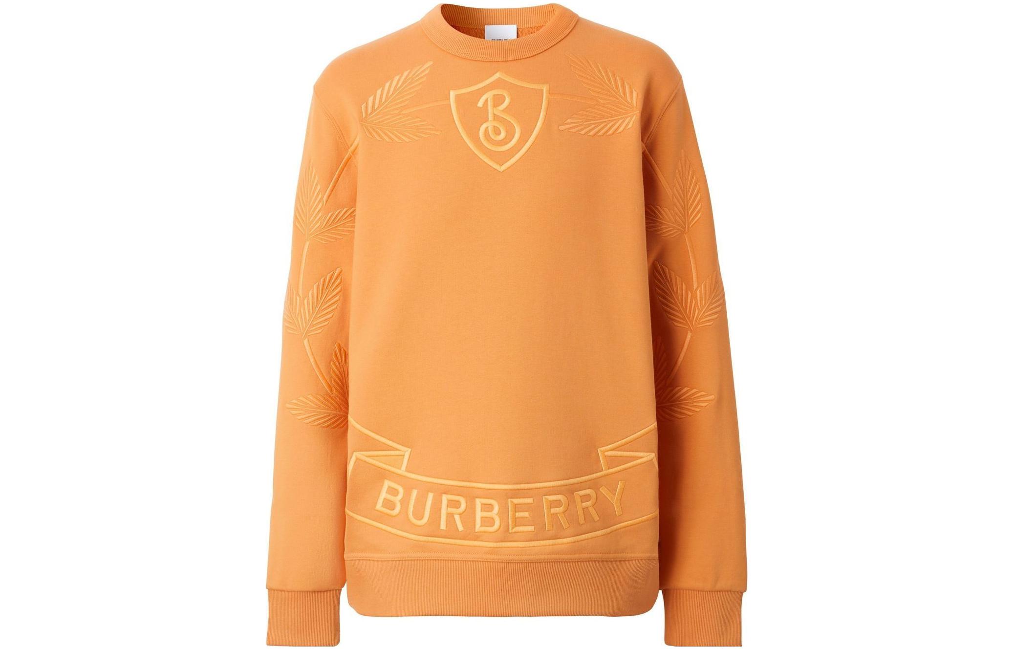 Burberry SS23  Yellow Crewneck Loose Fit Letter Print Sweatshirt 8063202