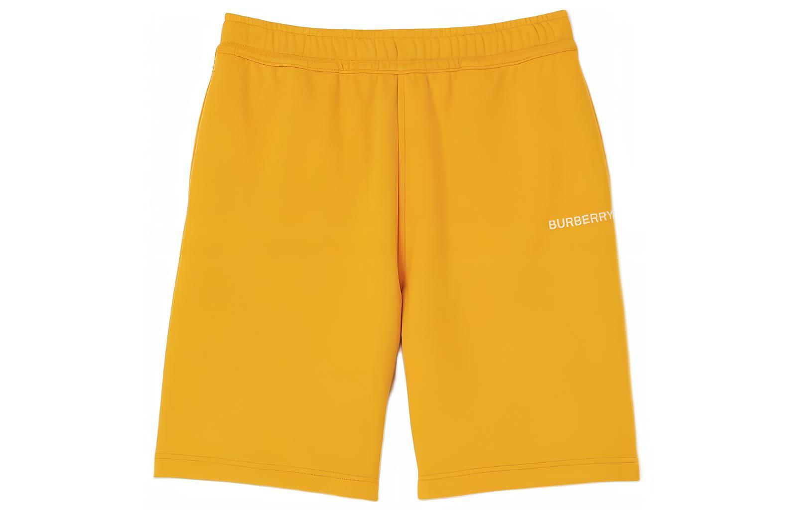 Burberry SS23  Yellow Elastic Waist Letter Print Casual Shorts. 80654411