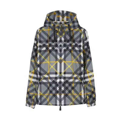 Burberry SS23 All-Over Check Hooded Casual Jacket Men’s Grey 80635011