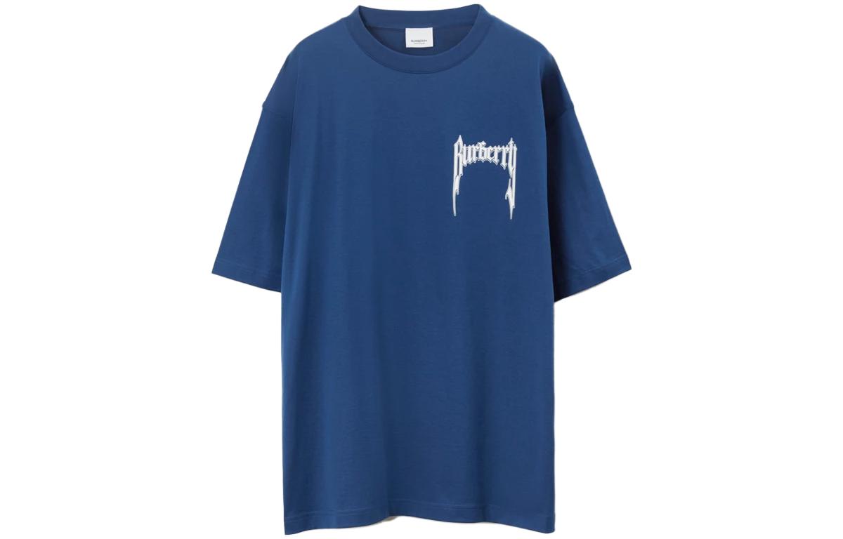 Burberry SS23 Alphabet Logo Printed Crewneck Blue Short Sleeve  T-Shirt 80701311 圖 2