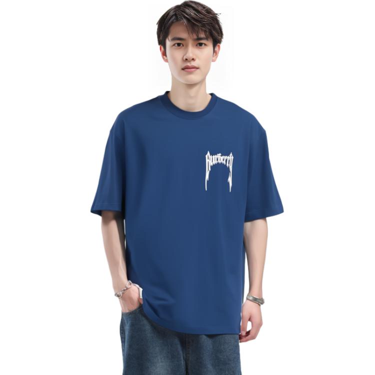 Burberry SS23 Alphabet Logo Printed Crewneck Blue Short Sleeve  T-Shirt 80701311 圖 5