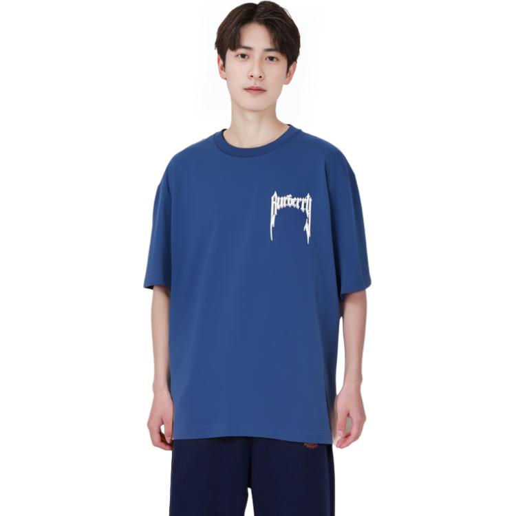 Burberry SS23 Alphabet Logo Printed Crewneck Blue Short Sleeve  T-Shirt 80701311 圖 7