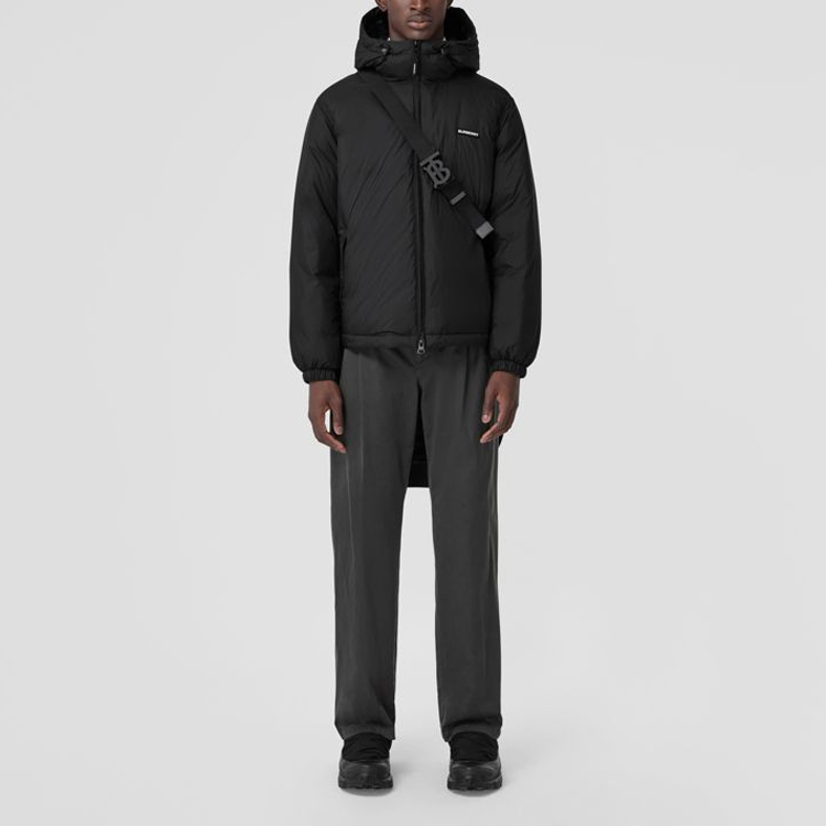 Burberry SS23 Alphabet Print Hooded Cotton Jacket  Black 80581381 圖 3