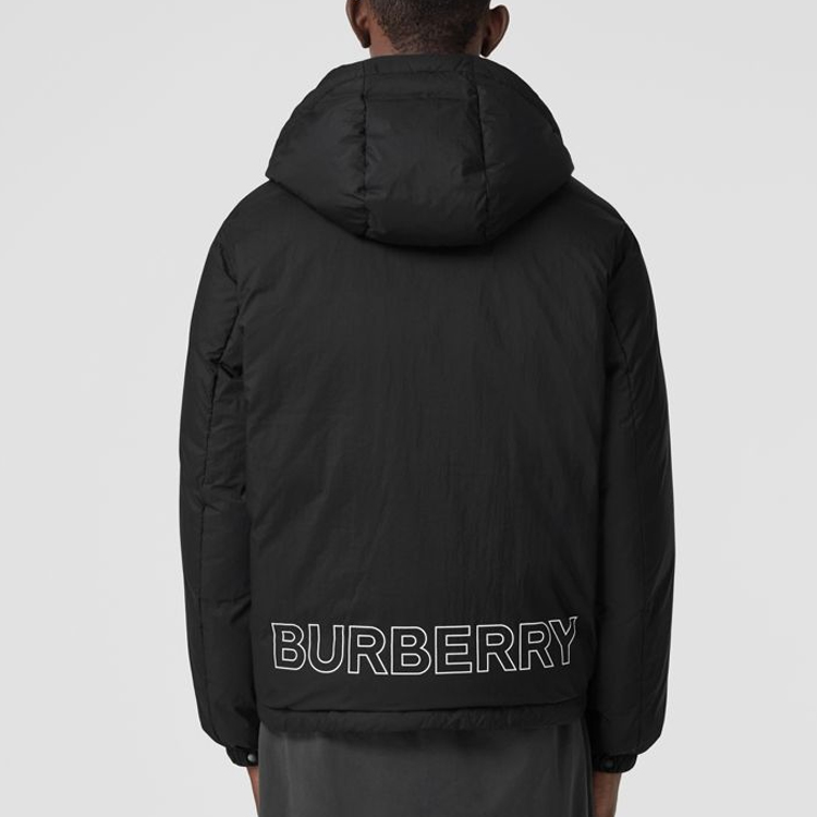 Burberry SS23 Alphabet Print Hooded Cotton Jacket  Black 80581381 圖 4