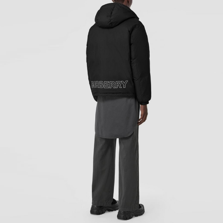 Burberry SS23 Alphabet Print Hooded Cotton Jacket  Black 80581381 圖 5