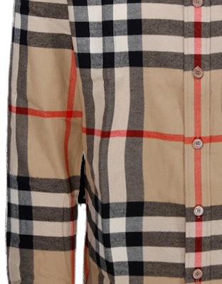 Burberry SS23 米色格紋領長袖扣襯衫 80648811 Sizing Burberry SS23 米色格紋領長袖扣襯衫 80648811
