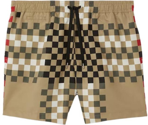 Burberry SS23 Beige Check Print Drawstring Pocket Straight Beach Shorts Men. 80634821 Buy Burberry SS23 Beige Check Print Drawstring Pocket Straight Beach Shorts Men. 80634821