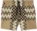 Buy Burberry SS23 Beige Check Print Drawstring Pocket Straight Beach Shorts Men. 80634821