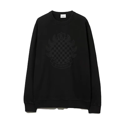 Burberry SS23 Black Crewneck Solid Long-Sleeve Sweatshirt 80711721