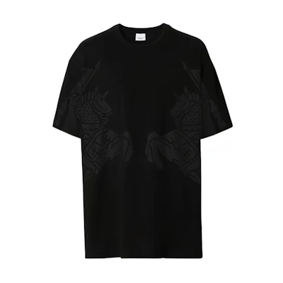 Burberry SS23 Black Graphic Print Crew Neck Short Sleeve T-Shirt 80651831