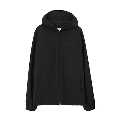 Burberry SS23 Black Letter Print Zip Hoodie Long Sleeve Black 80709391
