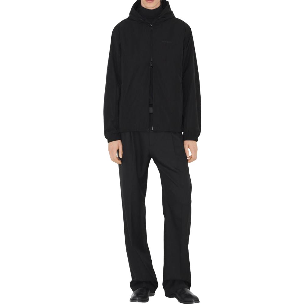 Burberry SS23 Black Letter Print Zip Hoodie  Long Sleeve Black 80709391 圖 3