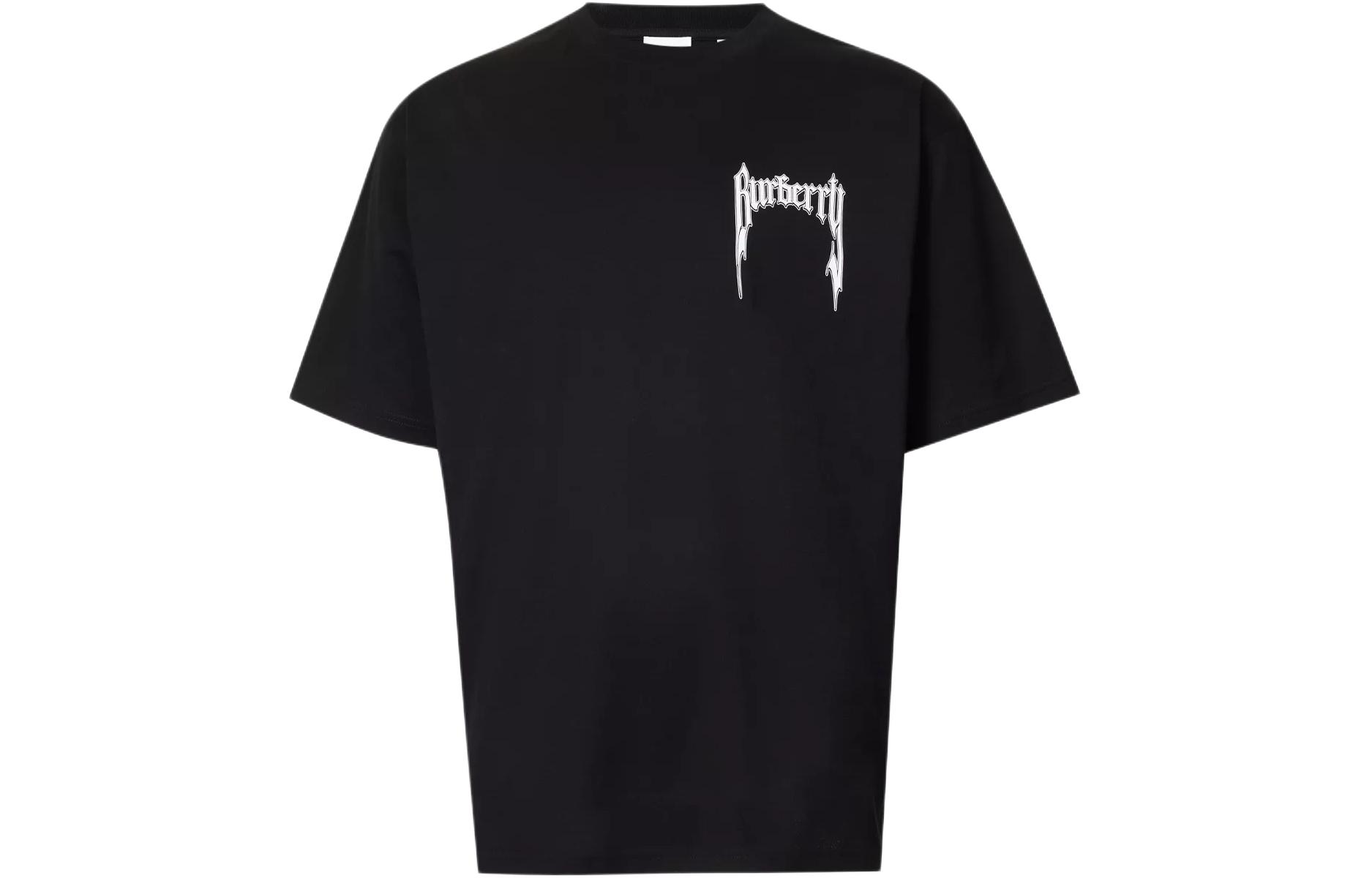 Order Burberry SS23 Black Logo Print Crewneck Short Sleeve T-Shirt for Men 80701321