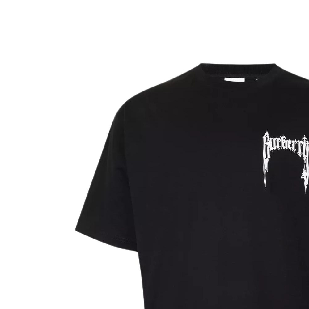 Sizing Burberry SS23 Black Logo Print Crewneck Short Sleeve T-Shirt for Men 80701321