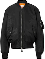 Burberry SS23 Black Solid Zip-Up Bomber Jacket 80651841 Burberry SS23 Black Solid Zip-Up Bomber Jacket 80651841