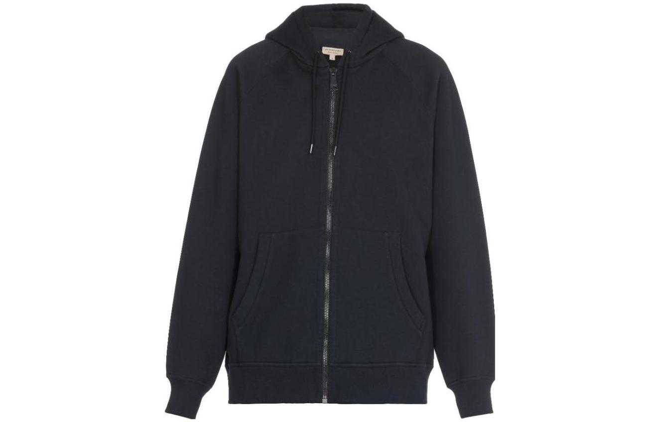 Burberry SS23 Black Solid Zip-Up Hoodie Jacket 80083251