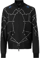 Burberry SS23 Black Star Pattern Zip-Up Baseball Jacket 80596251 Burberry SS23 Black Star Pattern Zip-Up Baseball Jacket 80596251