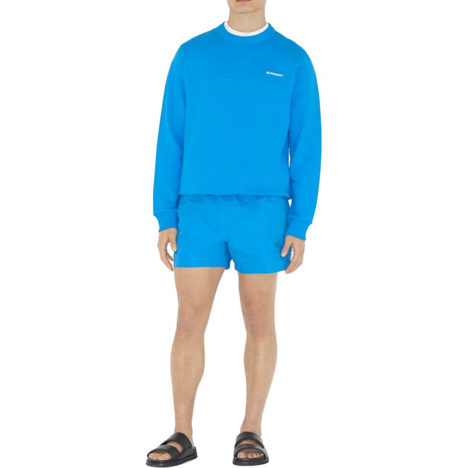 Burberry SS23 Blue Logo Print Crewneck Pullover Sweatshirt Men’s 80712401 圖 3