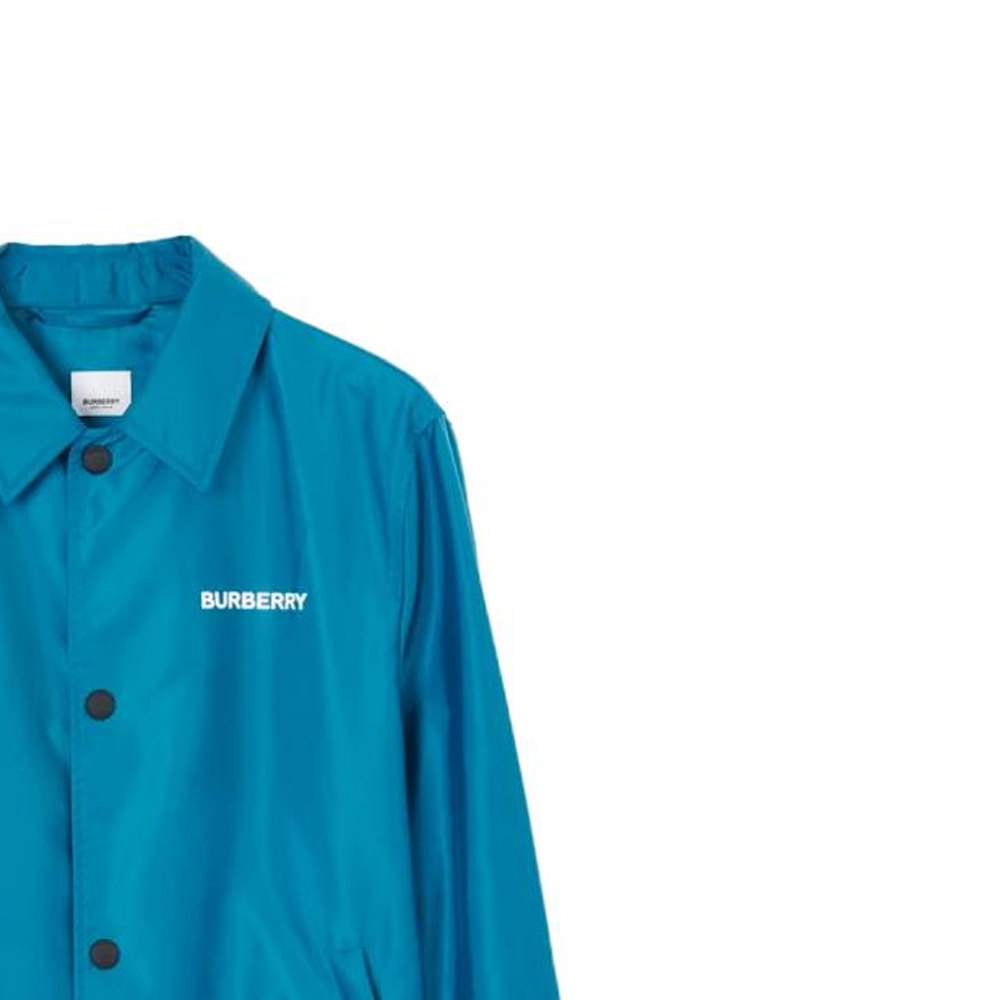 Details for Burberry SS23 Jaket Biru Lengan Panjang dengan Cetakan Logo Huruf Lelaki. 80701911