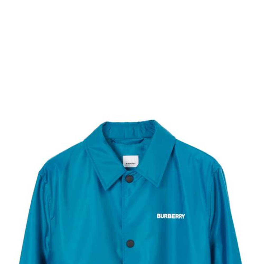 Sizing Burberry SS23 Jaket Biru Lengan Panjang dengan Cetakan Logo Huruf Lelaki. 80701911