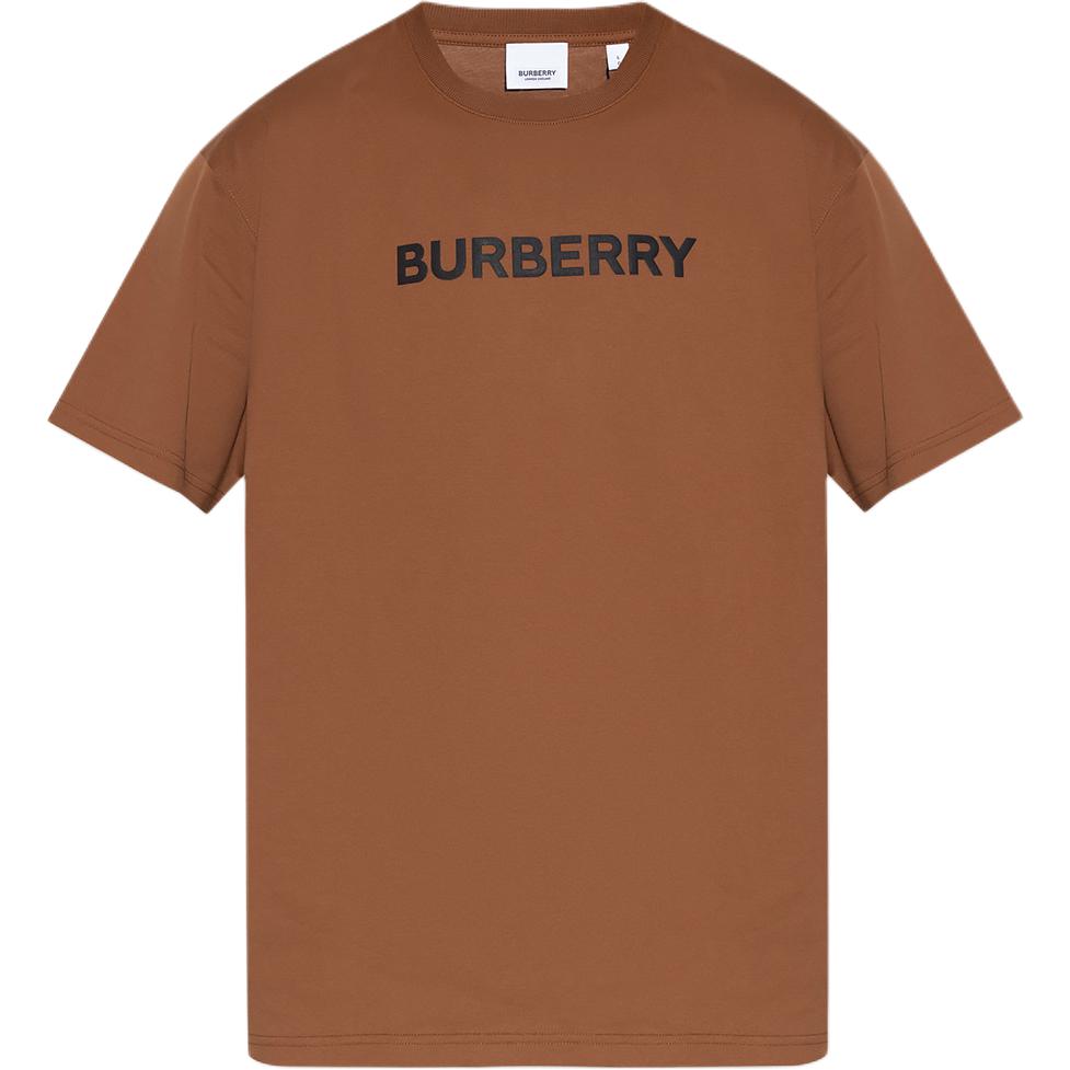 Burberry SS23 Brown Letter Print Crewneck Short Sleeve T-Shirt 80651491
