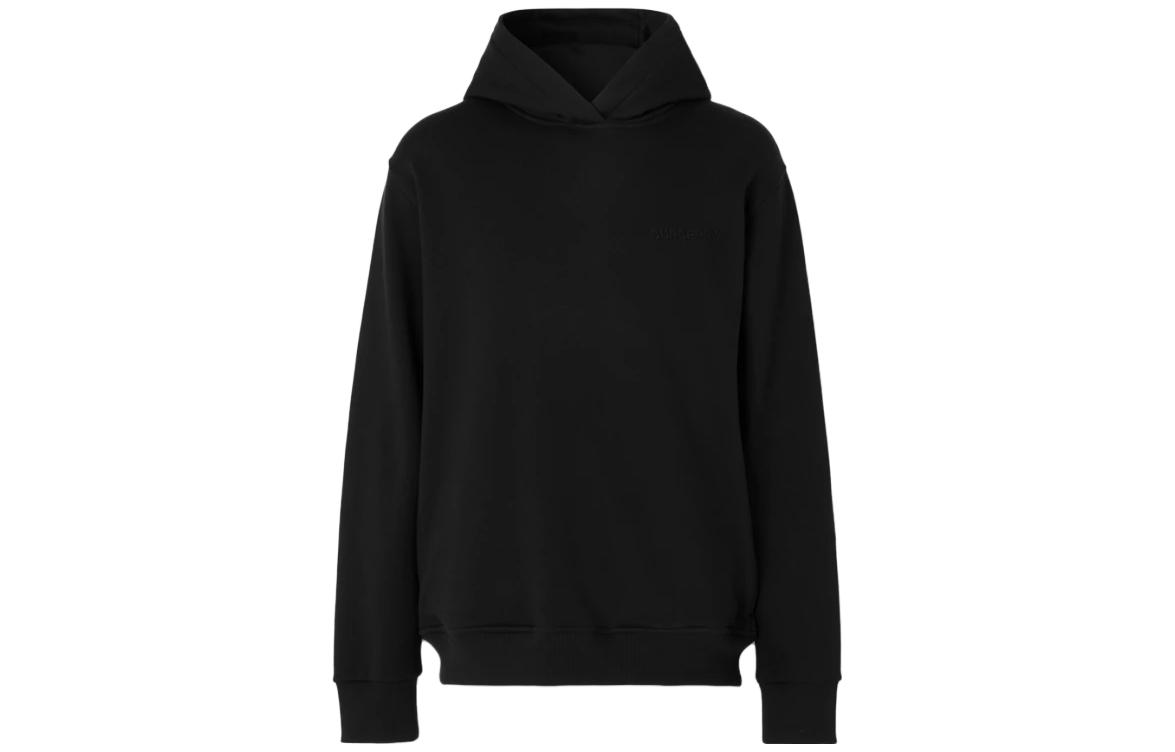 Burberry SS23 Capsule Logo Embroidered Cashmere Hoodie Black () 80605311