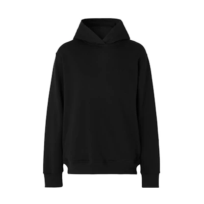 Burberry SS23 Capsule Logo Embroidered Cashmere Hoodie Black () 80605311