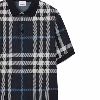 博柏利 SS23 格纹棉提花直筒短袖POLO衫 男款 80706671 Purchase 博柏利 SS23 格纹棉提花直筒短袖POLO衫 男款 80706671