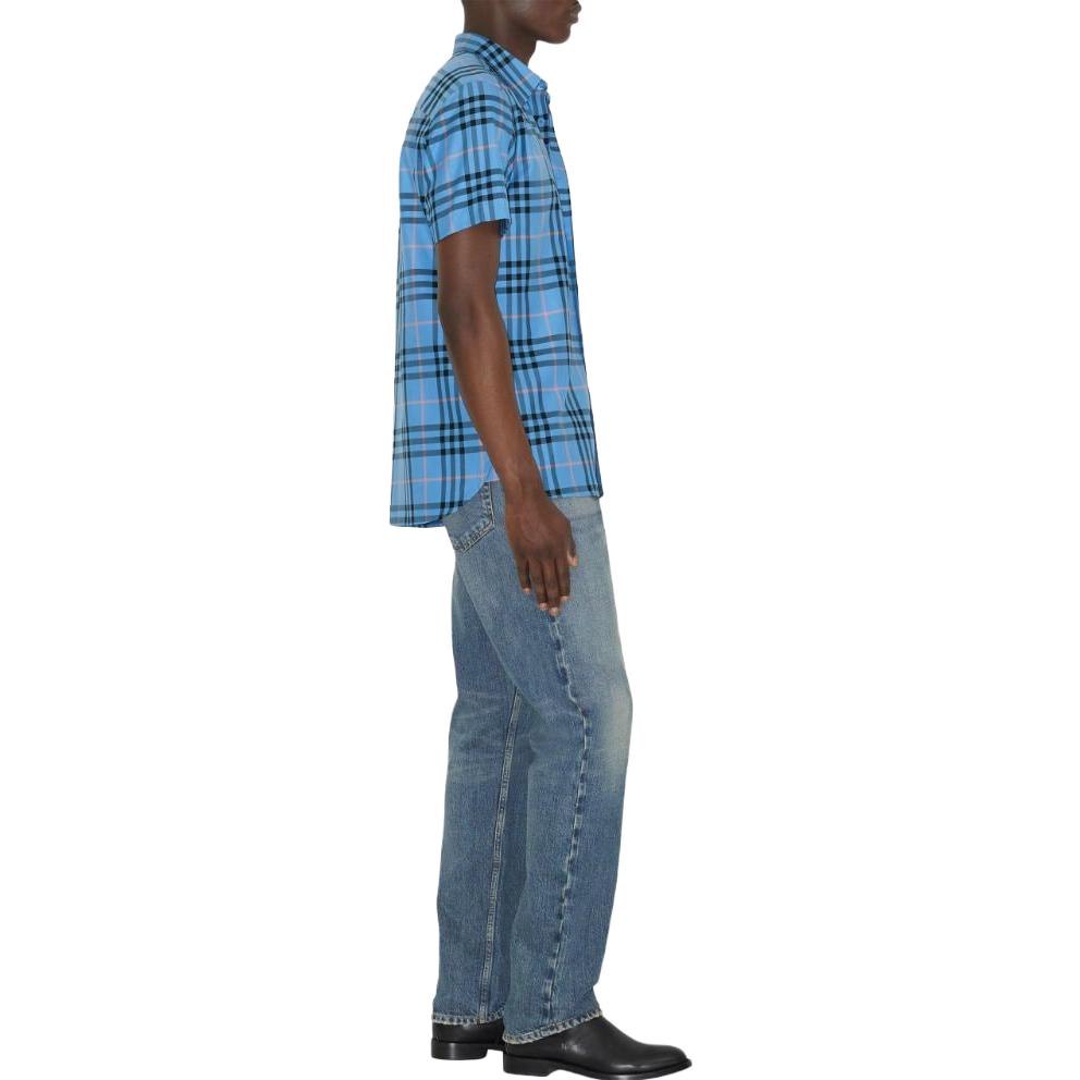 Purchase Burberry SS23 Check Cotton Shirt Blue 80729351