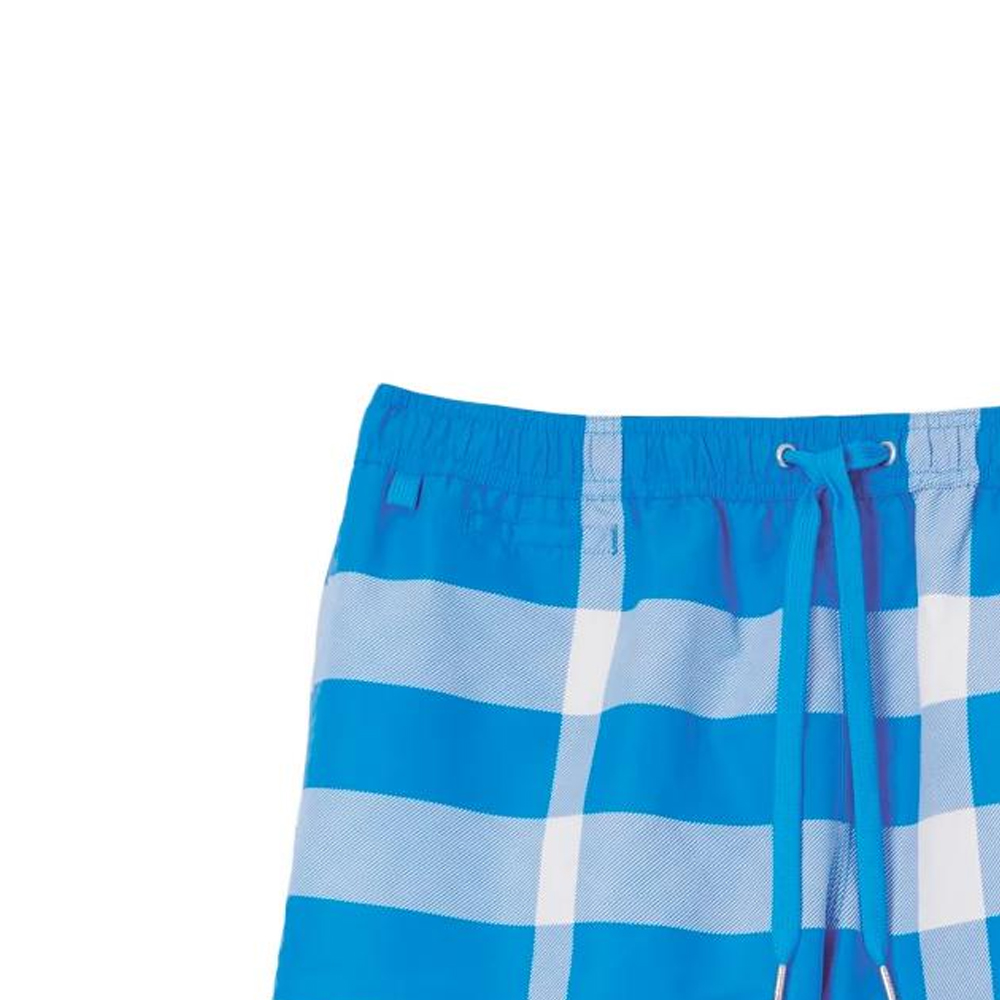 Burberry SS23 Check Drawstring Straight-Fit Casual Shorts Men Vibrant Blue 80662421 圖 3