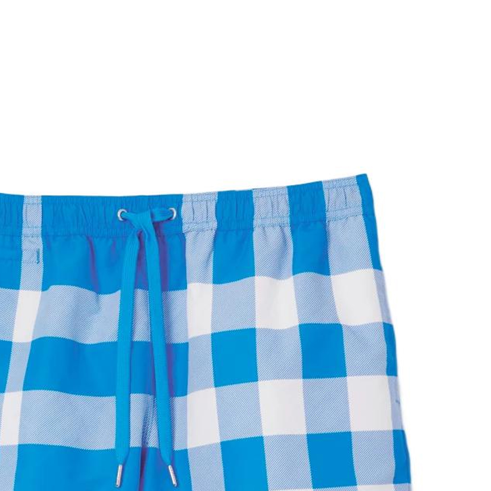 Burberry SS23 Check Drawstring Straight-Fit Casual Shorts Men Vibrant Blue 80662421 圖 6