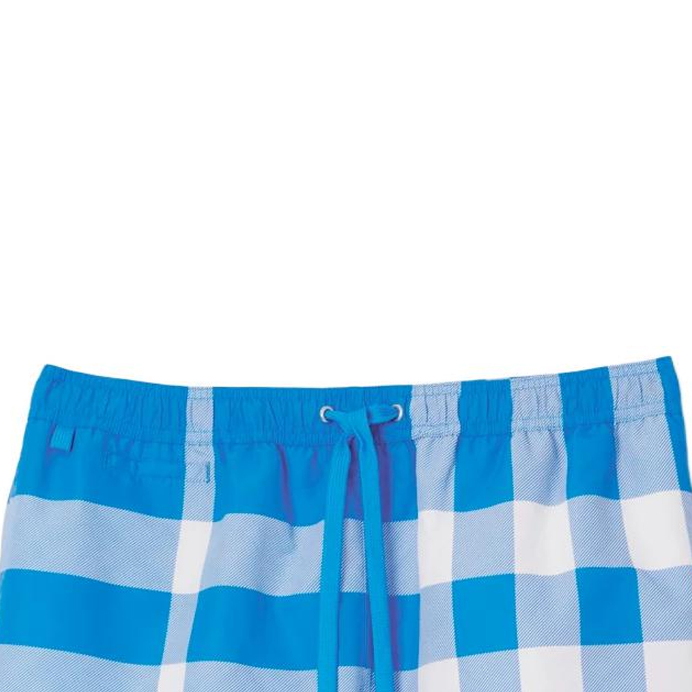 Burberry SS23 Check Drawstring Straight-Fit Casual Shorts Men Vibrant Blue 80662421 圖 7