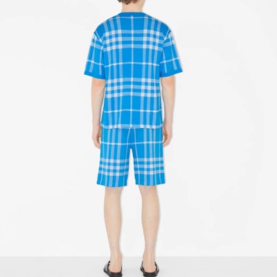 Burberry SS23 Celana Pendek Pria Biru Cerah Motif Kotak Pinggang Elastis Casual. 80656801 Shop Burberry SS23 Celana Pendek Pria Biru Cerah Motif Kotak Pinggang Elastis Casual. 80656801