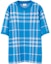 Buy Camiseta Burberry SS23 Check Jacquard Corte Relajado Azul Vibrante. 80656821
