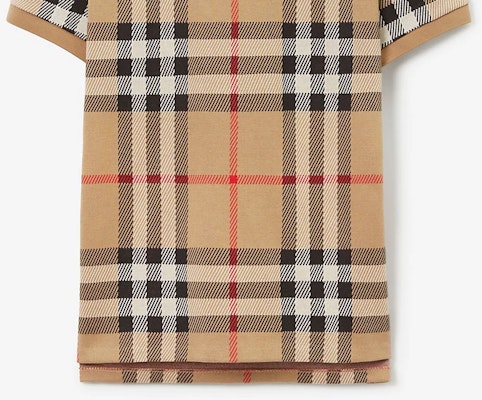 Polo Burberry SS23 Beige Hombre Manga Corta Estilo Recto Check Jacquard. 80726631 Sizing Polo Burberry SS23 Beige Hombre Manga Corta Estilo Recto Check Jacquard. 80726631